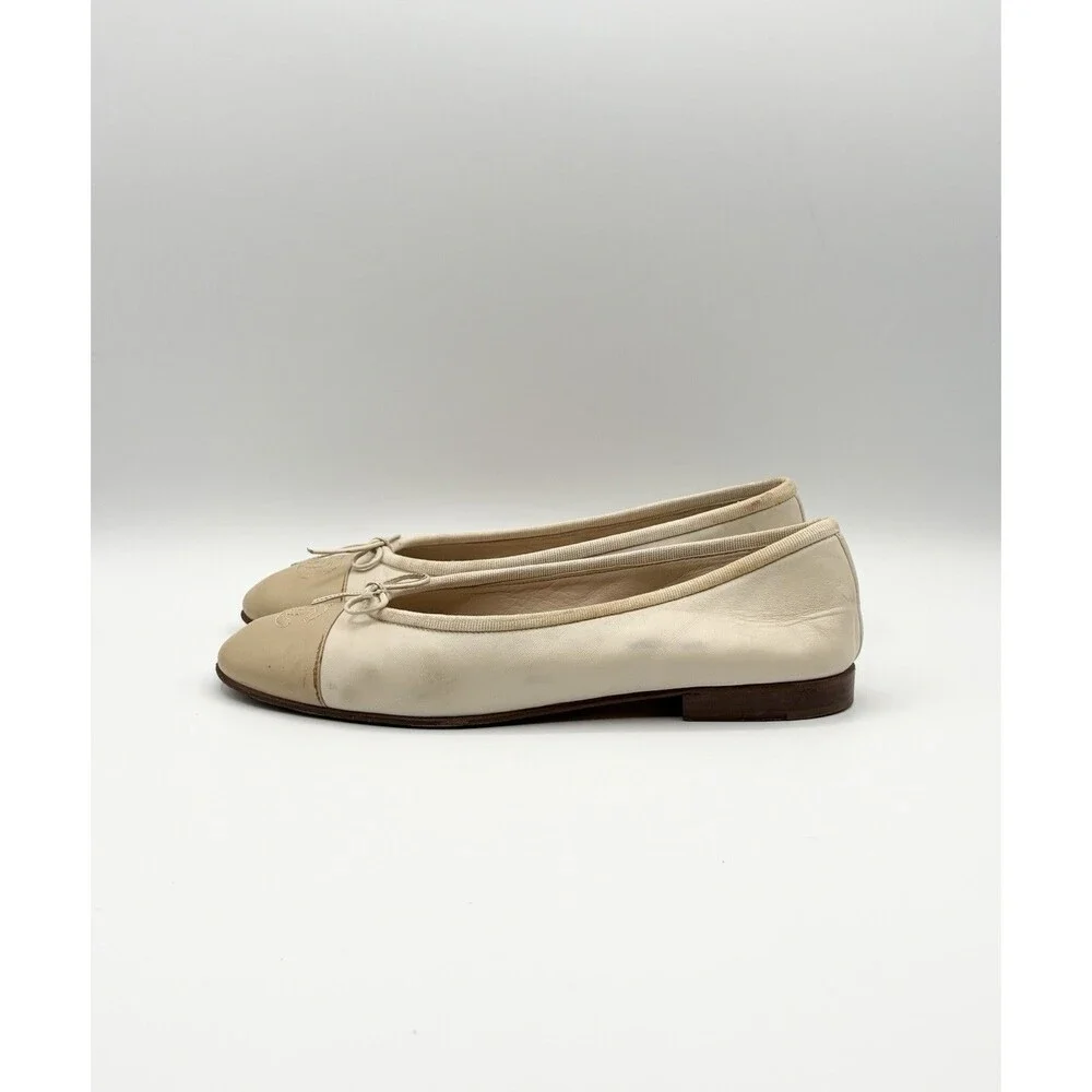 CHANEL white beige